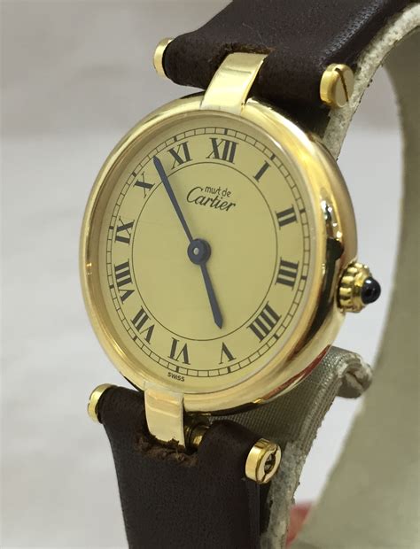 cartier silver - silver cartier watch vintage.